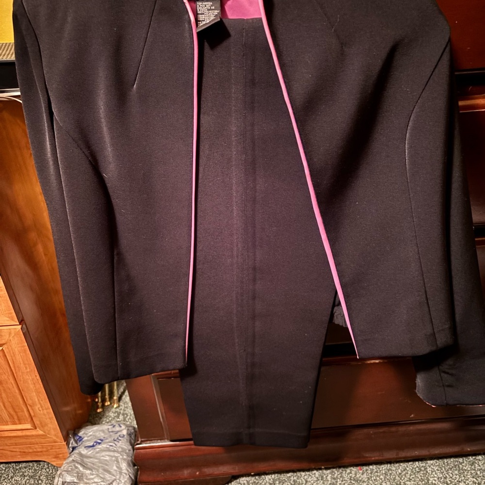 Positive Attitude Pink and Black Blazer for a Bold Look